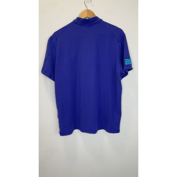 Nike Air Jordan Jumpman Polo Shirt Short Sleeve Collared Blue Purple Mens XL - Picture 6 of 10